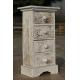 Carving Design White Wood Woven Drawer Cabinet  French Furniture