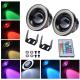 Colorful DRL 89MM 30W Car LED Fog Lights With RGB COB Halo Angel Eye Rings