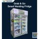 Egg Milk Vegetable Smart Fridge Vending Machine With Open Door