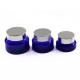 Empty Inclined Shoulder Glass Cosmetic Jars With Sliver Screw Cap