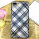 PC+TPU Silk Grain Classical Black&White Grid Pattern Cell Phone Case Cover For iPhone 7 6s Plus