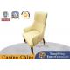 Oak Wood Custom Gambling Poker Table Chair / Stainless Steel Metal Pulley Leather Hotel Chair