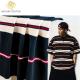 Double Yarn Striped Shirt Fabric , Combing Striped Cotton Knit Fabric