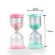 Wholesale price 5 minute 10 minute hourglass colored sand glass decorative hourglass glass sandtimers hourglass