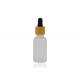50ml Frosted Clear Oil Bottle Essential Oil Glass Bottles With Matte Gold Dropper