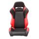 Red Stitching Sport Racing Seats Powder Coated Frame High Elastic Sponge