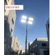 9m vertical pneumatic telescopic mast lighting tower 1200W LED flood lights/ inside wires/ remote control/ tilt and turn