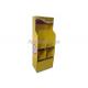 Yellow Recyclable Cardboard Stand Up Display Personalized Lightduty Weight