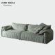 Gray Green Blue Living Room Sectional Sofa Couch Velvet Big Sofa Set 2650mm