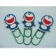 Lovely Doraemon Rubber PVC Bookmark With Green Clip , Mini Size , Best Christmas Gift For Children