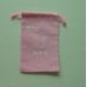 Customize Pink non-woven drawstring gift pouches bag for Iphone 4 4s