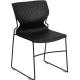 Black Plastic Stacking Chairs Full Back Plastic Stack Office Side Chair