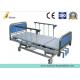 Stainless Steel Manual Medical Hospital Beds With Foldable Guardrails (ALS-M326)