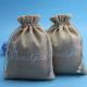 Reused Biodegradable Jute Drawstring Bag Silk Printing lightweight wasy to use