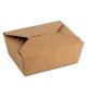 Eco-friendly Kraft Takeaway Food Boxes Pantone Color Printing Water-based Soy Ink