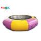 Pink And Yellow Water Trampoline Jumping Games Water Park Trampoline For Summer