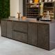 Matte Black lacquered Modular Kitchen Almirah Bar Cabinets Customized