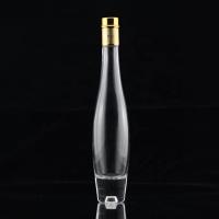 750ml Heavy-based Clear Glass Alcohol Bottle with Golden Metal Cap in Bulk