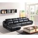 black geniune leather home combination sofa furniture