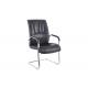 High Back Ergonomic 1040 Mm Black Leather Reception Chairs
