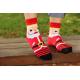 Funny santa claus patterned design winter cotton socks for women