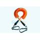 Orange Coil Tool Lanyard 1.5M Retracted Long For Safety Scaffolding