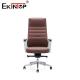 ODM Modern Leather Arm Chairs With Metal Chrome Base