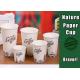 Logo Printed Heat Resistant Paper Cups High Smoothness With White PS Lids