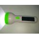 BN-4158S Electric Solar Power Rechargeable Green Head White Body Plastic LED Flashlight To
