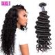 Pre Plucked Human Hair Weave Deep Wave 4x4 Lace Closure With Baby Hair