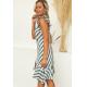 hot selling new design dress women stripe print summer dress