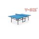 Blue Top Foldable Table Tennis Table Indoor Standard Size With 16mm Table Thickness