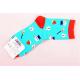 2015 Hot selling cartoon christmas style cotton socks in lower calf length for women