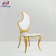 Luxury Hotel Restaurant Wedding Banquet Event High Back Chair Gold Stainless Steel