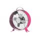 Pink Metal Electric Mini Antique Table Fan 60W With 90 Degree Oscillation