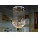 Luxury Nordic Drop Stainless Steel Crystal Pendant Light For Hotel