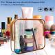 Portable Clear PVC waterproof makeup bag For Travel