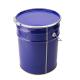 Round Tinplate Metal Paint Bucket 6 Gallon With Lever Lock Ring Lid  And Metal Handle
