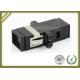 MTRJ SM MM Fiber Optic Cable Adapter  Black Color SC Footprint  ABS Material
