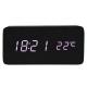 Quality Digital LED Alarm Clock Sound Control Wooden Despertador Desktop Clock USB/AAA Powered Temperature Display Hours