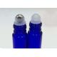 Cobalt Blue Glass Roll On Perfume Bottles Round Square For Personal Care