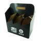Varnishing Cardboard 6 Bottle Wine Gift Box Pantone Printing With Carry Crate