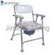 100kg Steel Stable Adult Toilet Chair Folding Elderly Commode Chair