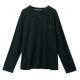 180gsm Polyester 65% Cotton 35%  Black Long Sleeve Knitted Shirt