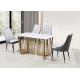 Rockboard Rubber Wood Living Room Nordic Dining Table
