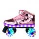Double Row 4 Wheel Roller Skates Patines Led Rechargeable 7 Colorful Luminous