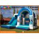 Playground Combo Inflatable Frozen Jumping Castle / Blow Up Water Slide