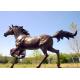 Large Running Bronze Garden Statues Horse Sculpture Corrosion Stability