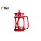 Durable French Press Coffee Pot , Heat Resistant Borosicate Glass French Press