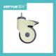 4 Inch Universal Wheel Hospital Medical Casters With Brake Creamy-White